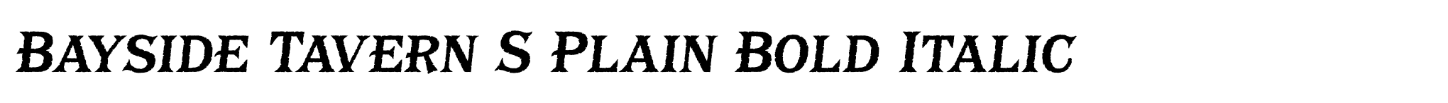Bayside Tavern S Plain Bold Italic image